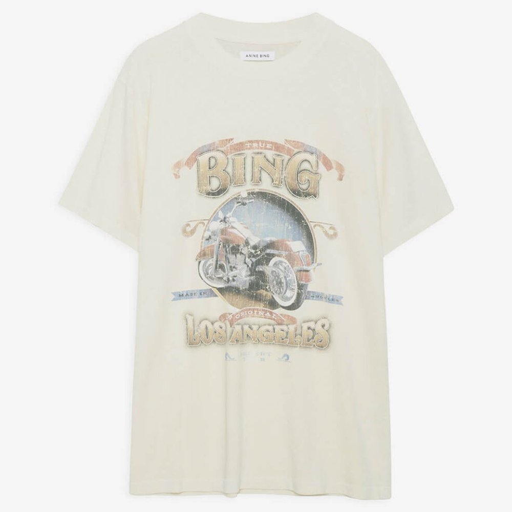 Anine Bing LILI TEE CREAM - Picture 2 of 7